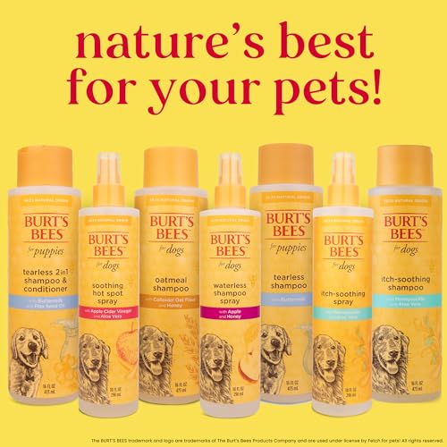 Burt'S Bees For Pets Oatmeal Dog Shampoo | With Colloidal Oat Flour & Honey | Moisturizing & Nourishing, Cruelty Free, Sulfate & Paraben Free, Ph Balanced For Dogs - Made In Usa, 16 Oz