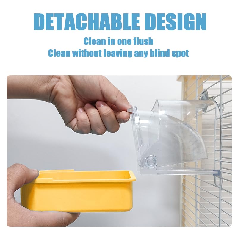 WQY GroceryShop Bird Bath for Cage, Cleaning Pet Supplies Cockatiel Bird Bathtub with Hanging Hooks for Little Bird Parrots Spac