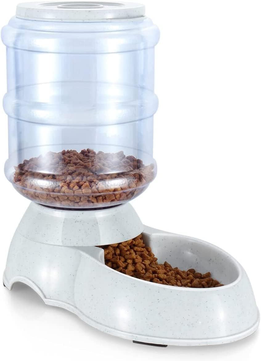 Glive (Label) Pet Feeder Food Dispenser/Water Dispenser For Dogs & Cats, SelfDispensing Gravity Plastic Pet Food Feedeer Water 