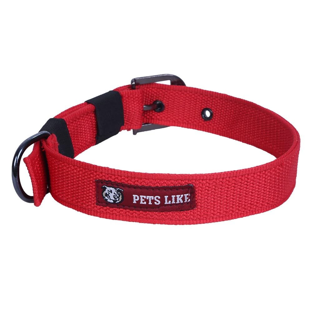 Pets Like Dog Polyester Collar Red(20Mm)