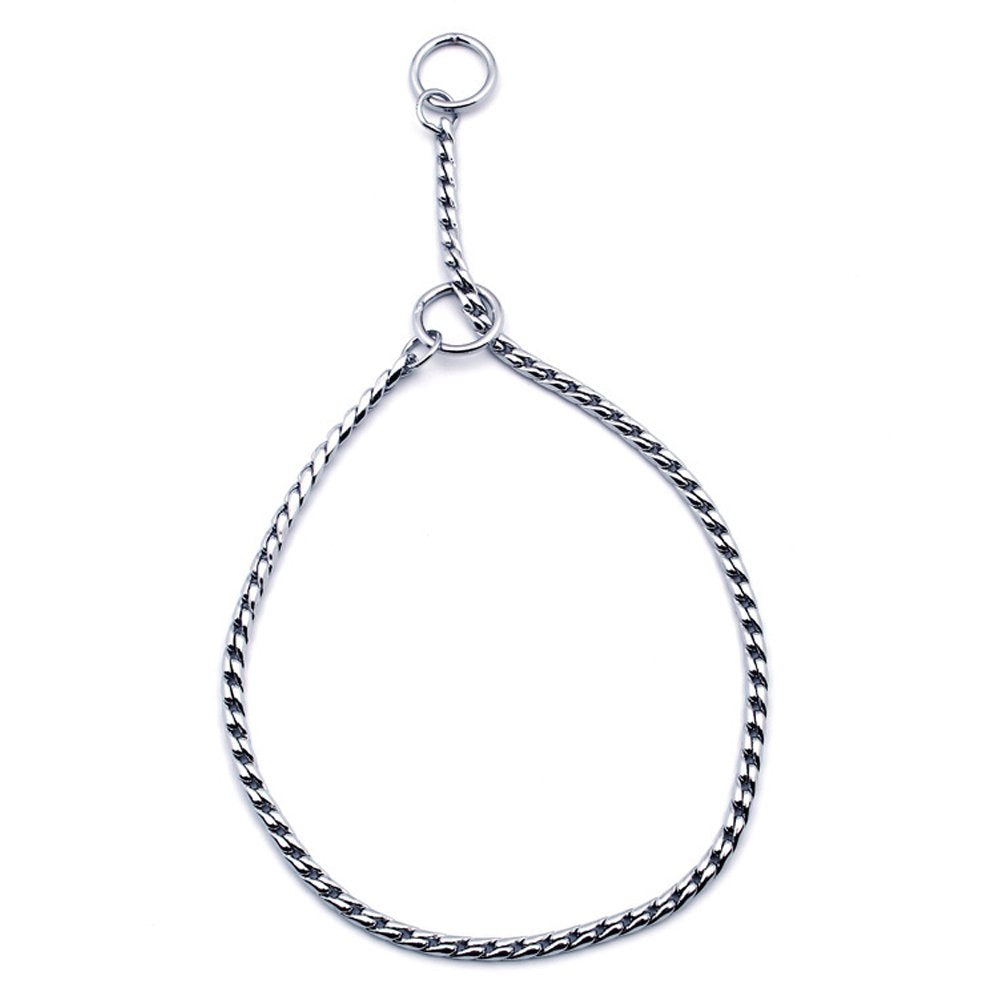 Sgoda Silver Dog Chain Collar Choke Pet Training Snake Collar With Heavy Links, 26 In, 5 Mm