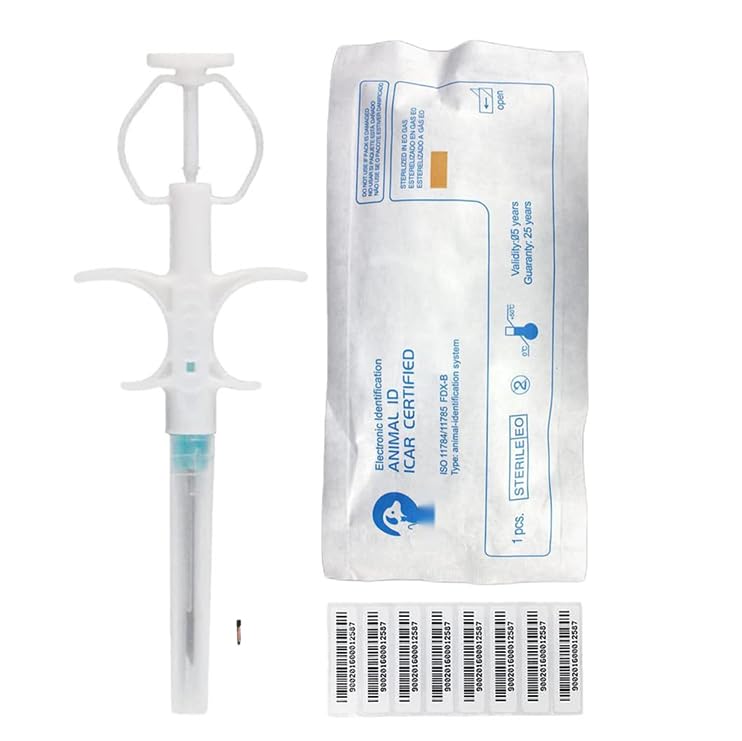 2 Packs 1.4X8Mm Taeing Pet Microchips, 134.2Khz Pet Cats Dogs Microchips Implant Kit For Veterinary Management