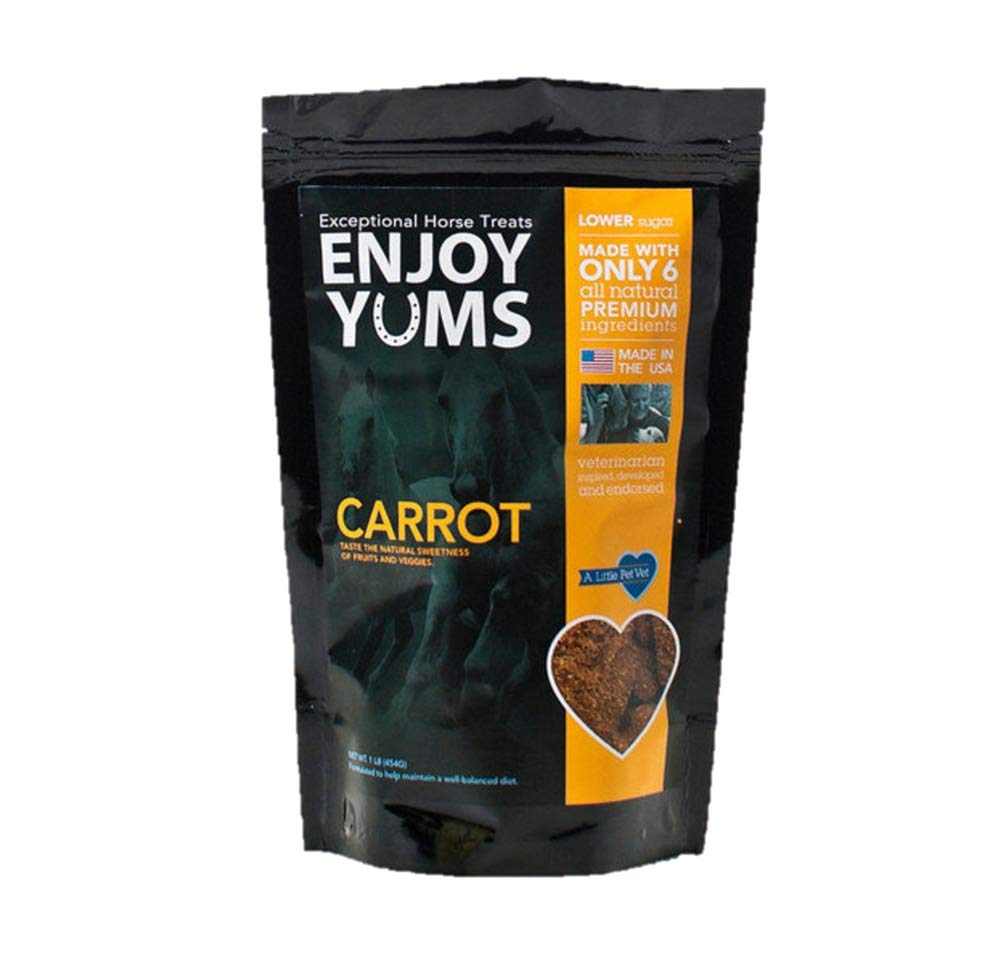 Enjoy Yums Horse Treats, Carrot Flavor, 1 Pound Bag (048006)