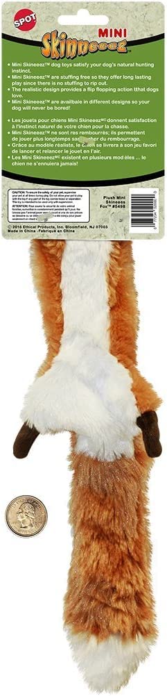 Ethical Pet Plush Fox Skinneez Dog Toy [Set Of 2]