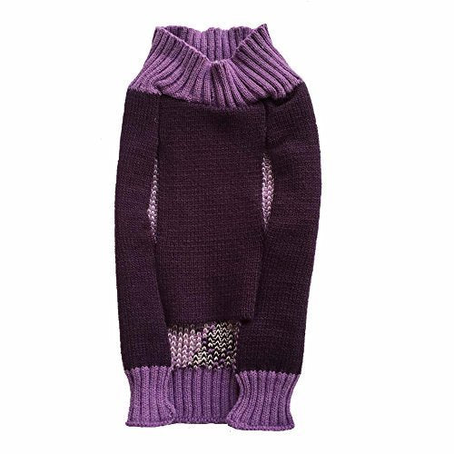 Argyle Knit Pet Sweaters Clothes For Small Dogs, Classic Purple Small (S) Size