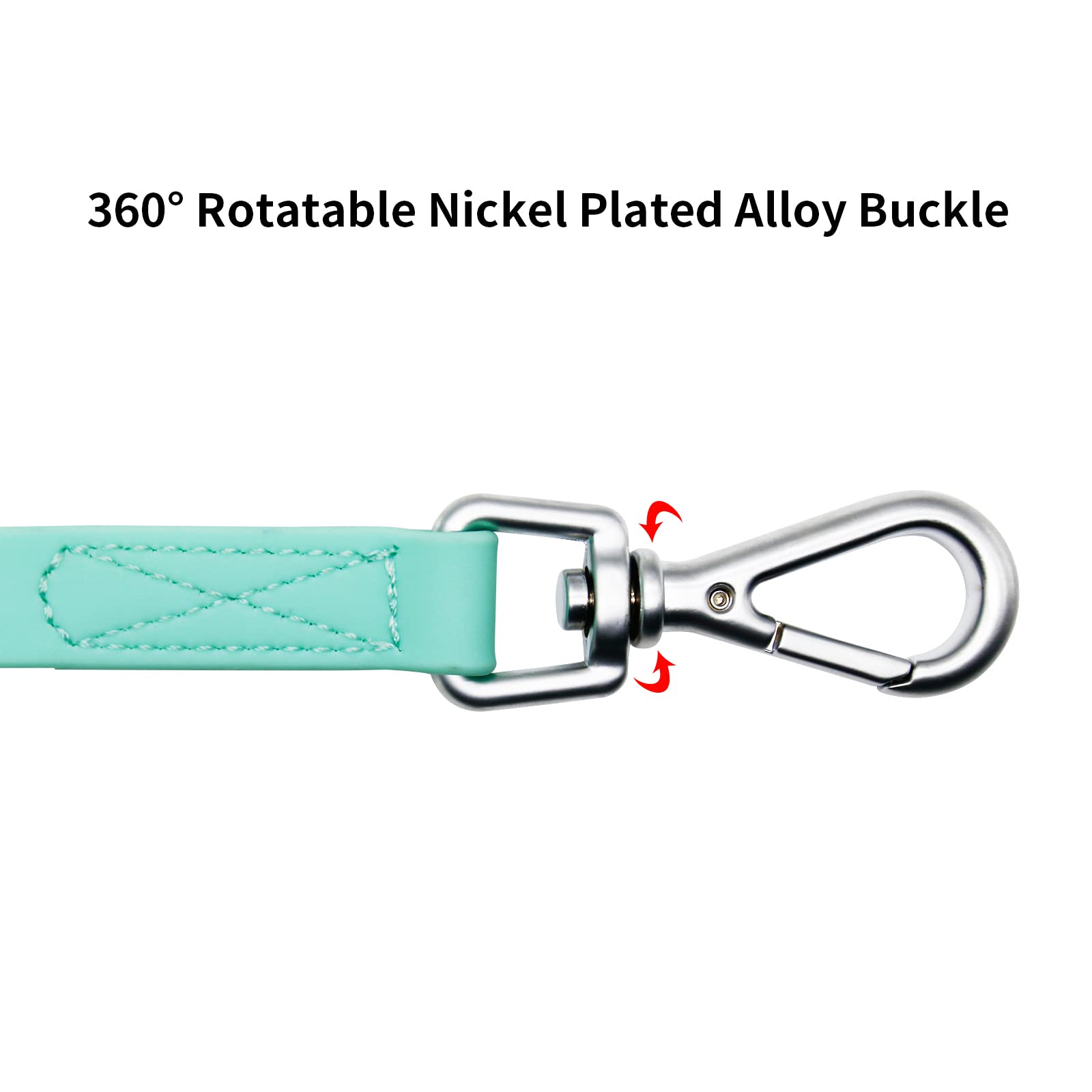 Waterproof Dog Training Leash 50Ft 30Ft 15Ft 10Ft 5Ft Heavy Duty Recall Long Lead For Large Medium Small Dogs (10Ft, Mint Green)