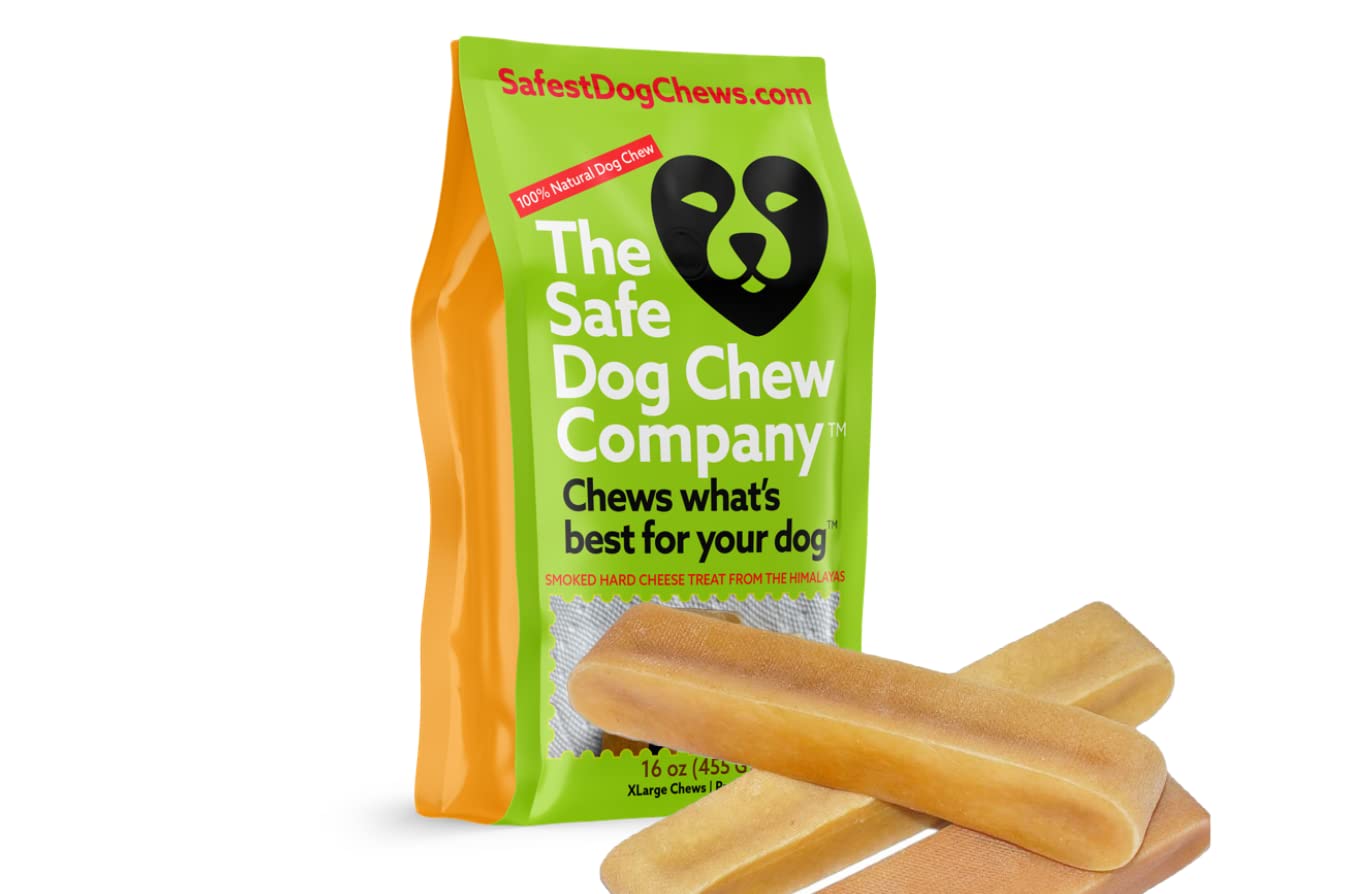 The safest All-Natural Cheese Chews - XLarge (Pack of 3) - NO Chunks, NO preservatives, NO Bad Smell, Great Teeth Cleaner, Super