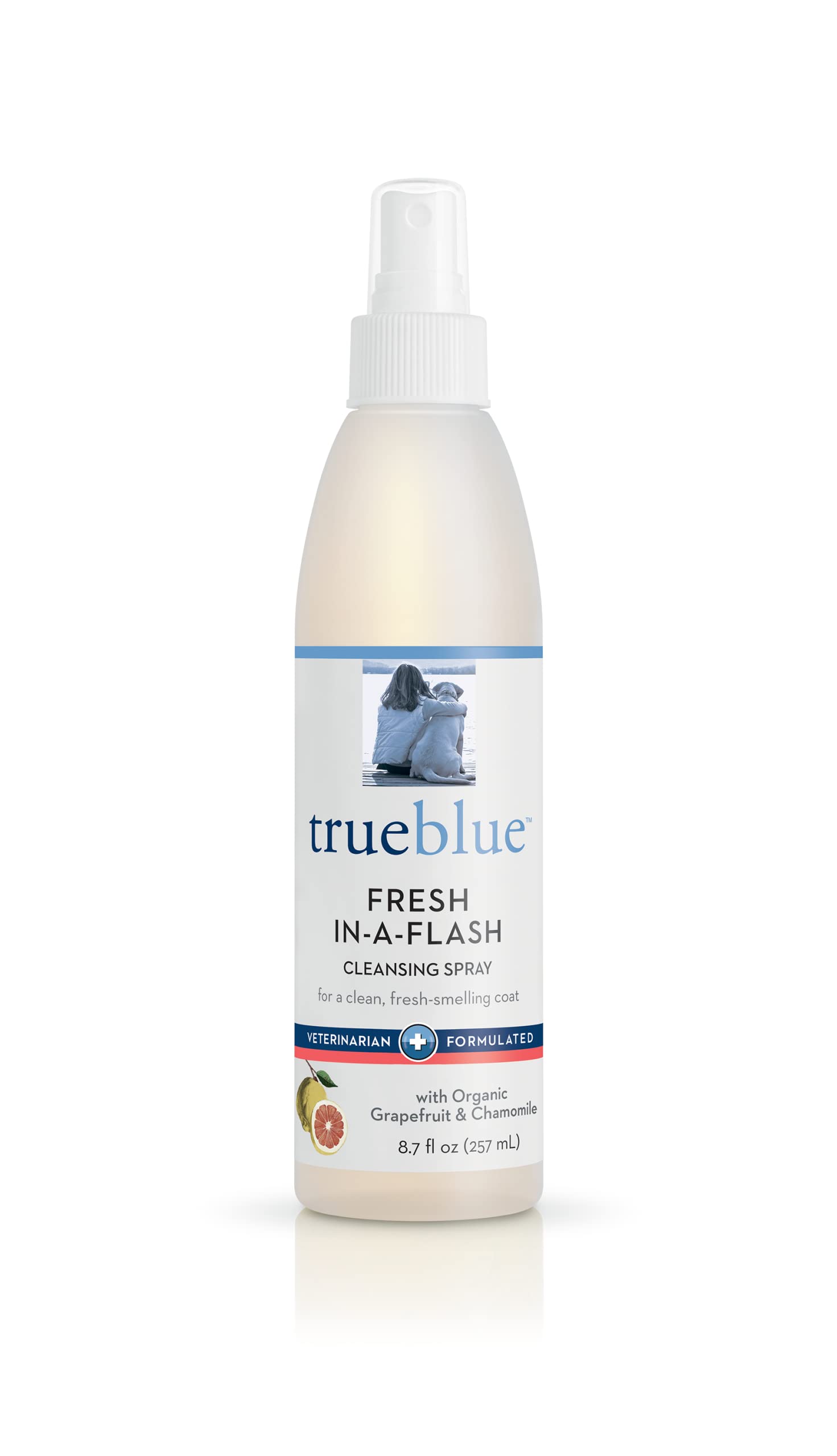 Trueblue Grapefruit & Chamomile Fresh-In-A-Flash Cleansing Dog Spray – Refreshes, Conditions Coats For Dogs, Puppies, Cats – Moisturizing, Toxin Free, Natural Botanical Blend – 8.7 Fl. Oz.