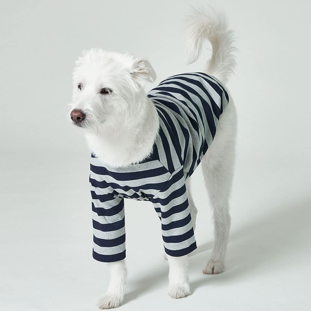 Lucky Petter Dog Cotton Shirts For Small And Large Dogs Rugby Striped T-Shirts Soft Breathable Dog Shirt Pet Clothes (4X-Large,
