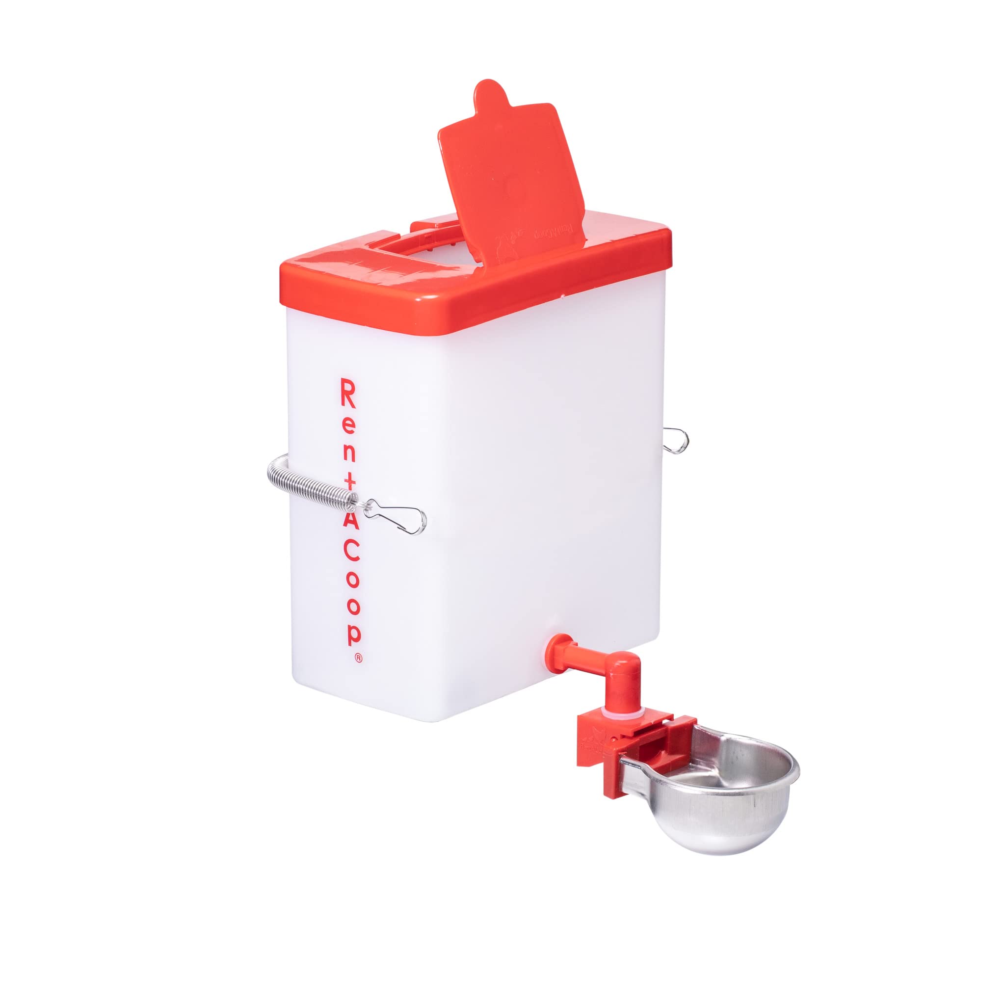 Rentacoop 64Oz(2L) Small Animal Drinker With Auto-Fill Metal Cups - Suitable For Small Pets, Bunnies, Hamsters, Guinea Pigs, Rabbits, Chinchillas, Mice And Rats