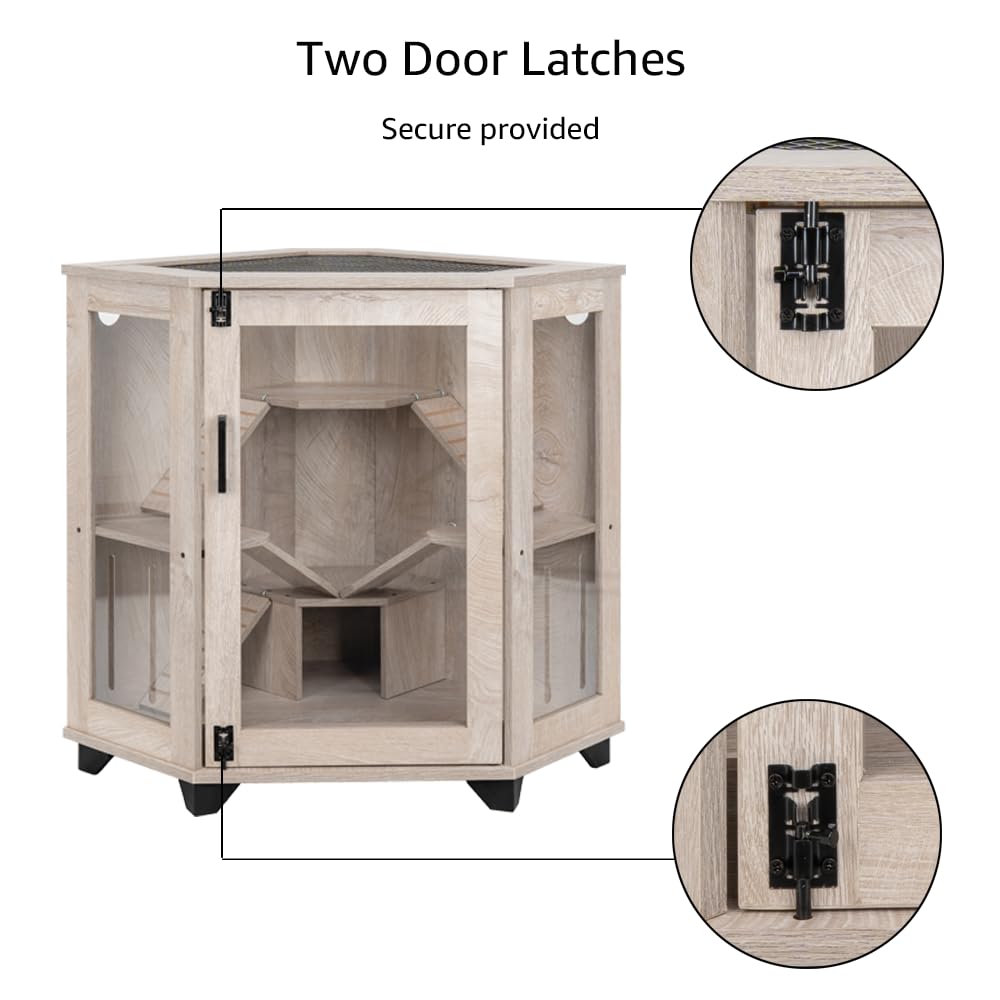 Unipaws Chinchillas Cage With Ramp, Rat Cage With House, Hedgehog Cage, Critter Nation Cage For Hamster, Mice, Clear Acrylic, Co