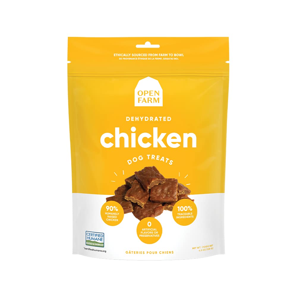 Open Farm Grain-Free Dehydrated Chicken Dog Treats 4.5 Ounces