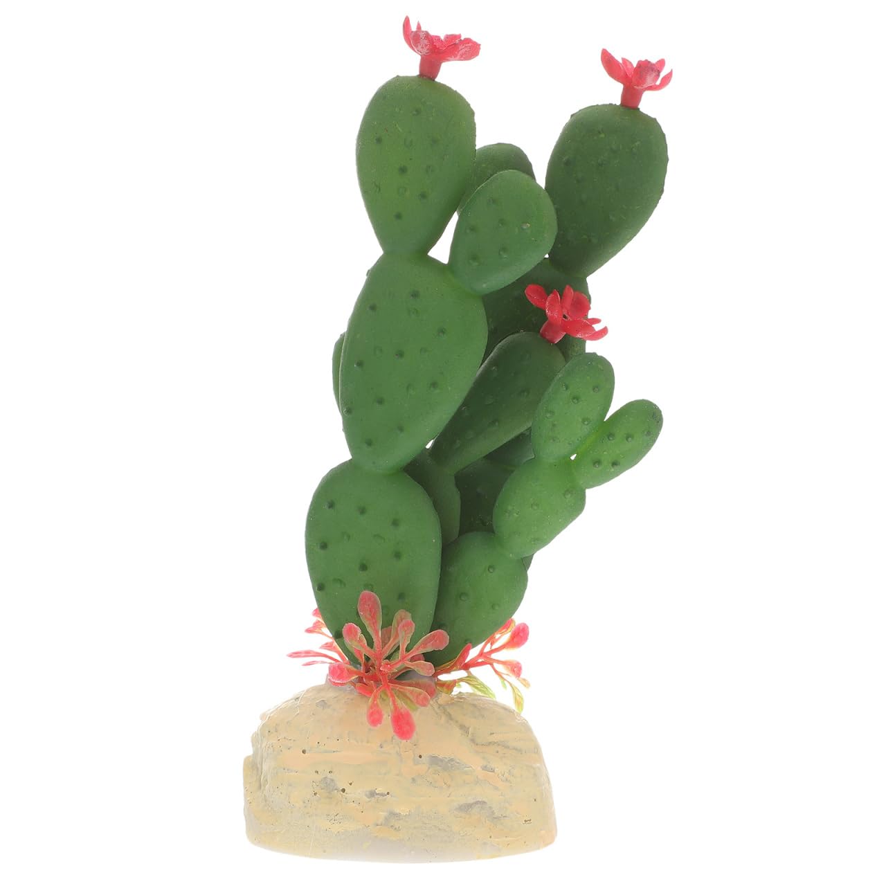 POPETPOP Artificial Cactus Plant-Simulation Plastic Aquatic Plants Aquarium Decoration Landscaping Fake Cactus Figurine Reptile 