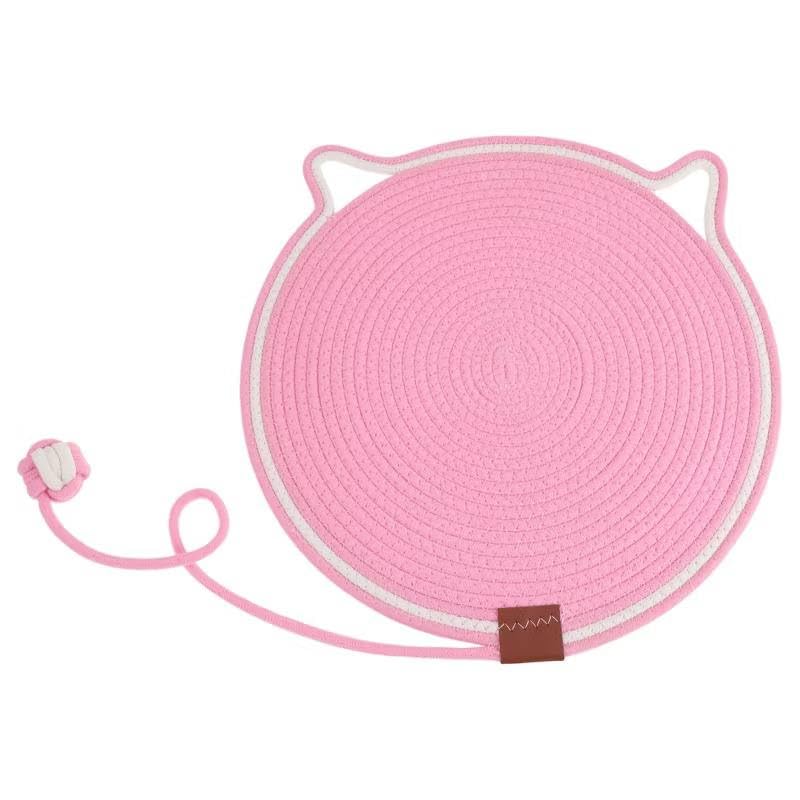 Cat Scratcher Mat, Natural Cotton Rope Cat Scratching Pad, 16.9 Round Cat Wall & Floor Scratch Pad, Durable Double  Sided Cat
