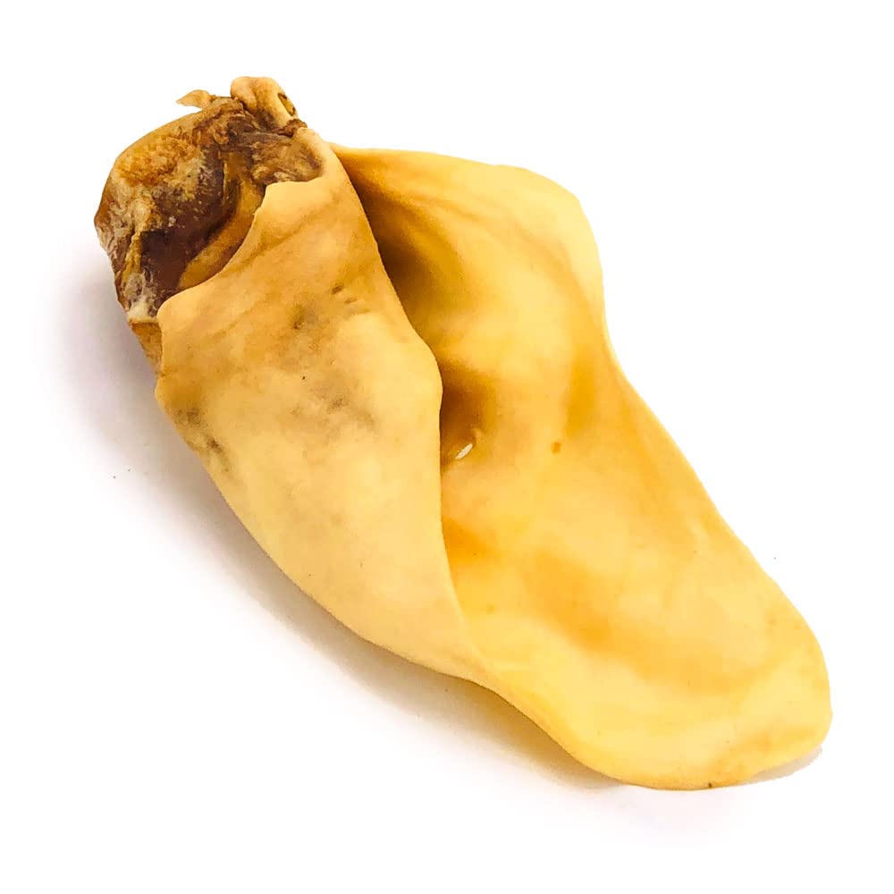 ValueBull Cow Ears, Varied Sizes/Shapes, 100 Count Bulk Pack - All Natural Dog Treats, 100% Angus Beef, Single Ingredient, Fully