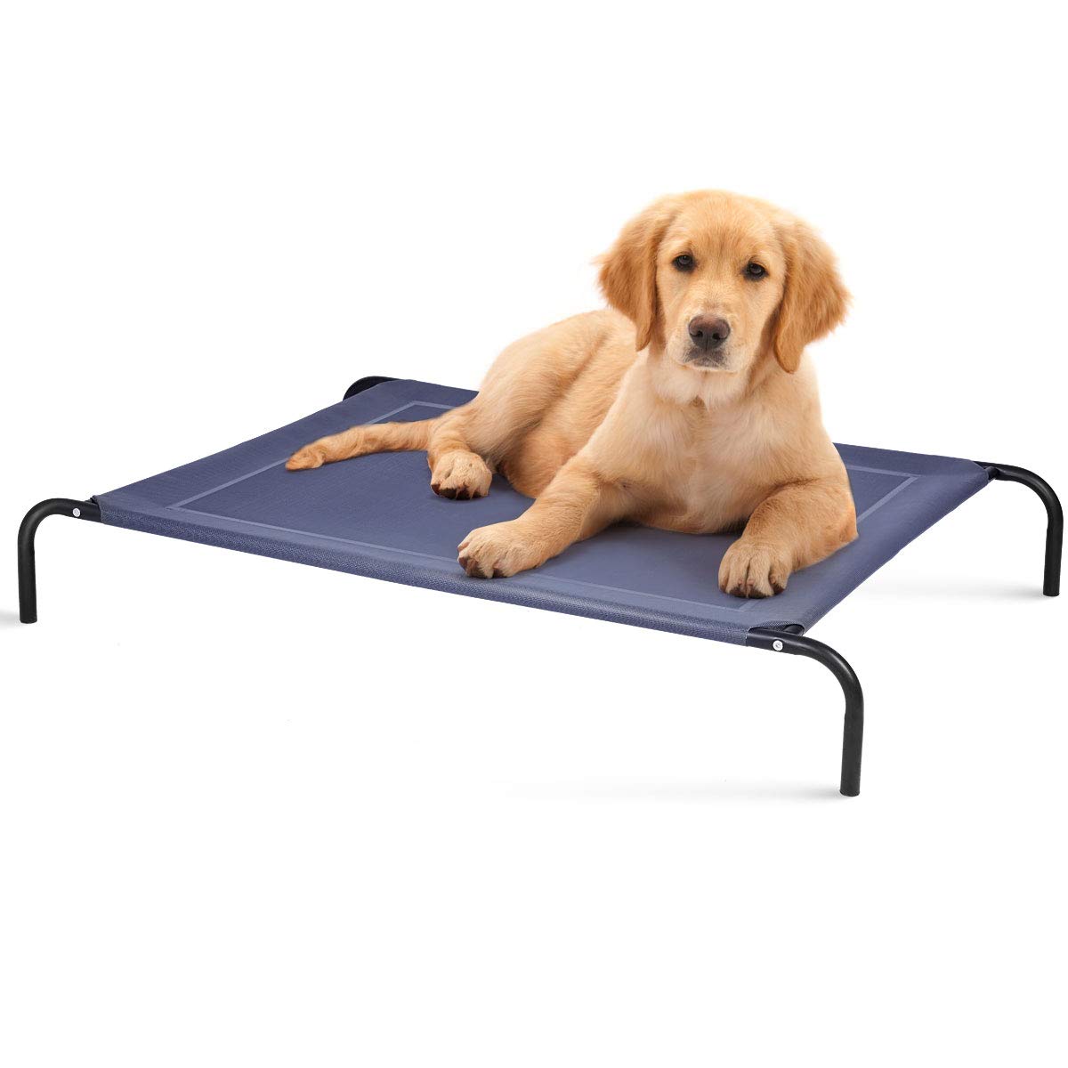 Giantex Elevated Pet Bed for Medium Large Dogs, Keep Pets Cool, Portable Raised Pet Cot Indoor Outdoor Camping, Waterproof Breat