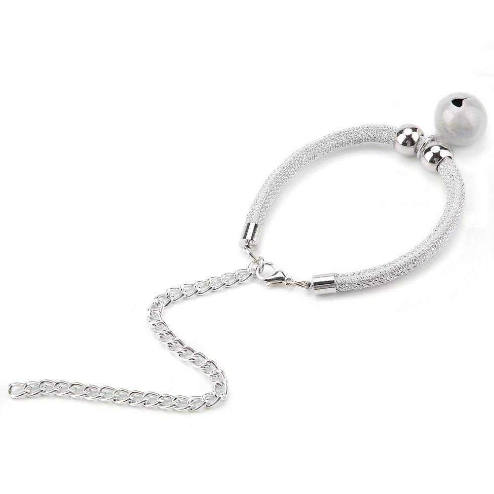 Japanese Pets Cat Collar Adjustable Kitty Kitten Necktie Nylon Necklace Grooming Accessories Pet Supplies With Bell Extension Chain For Wedding Party Birthdays Photoshot (White)
