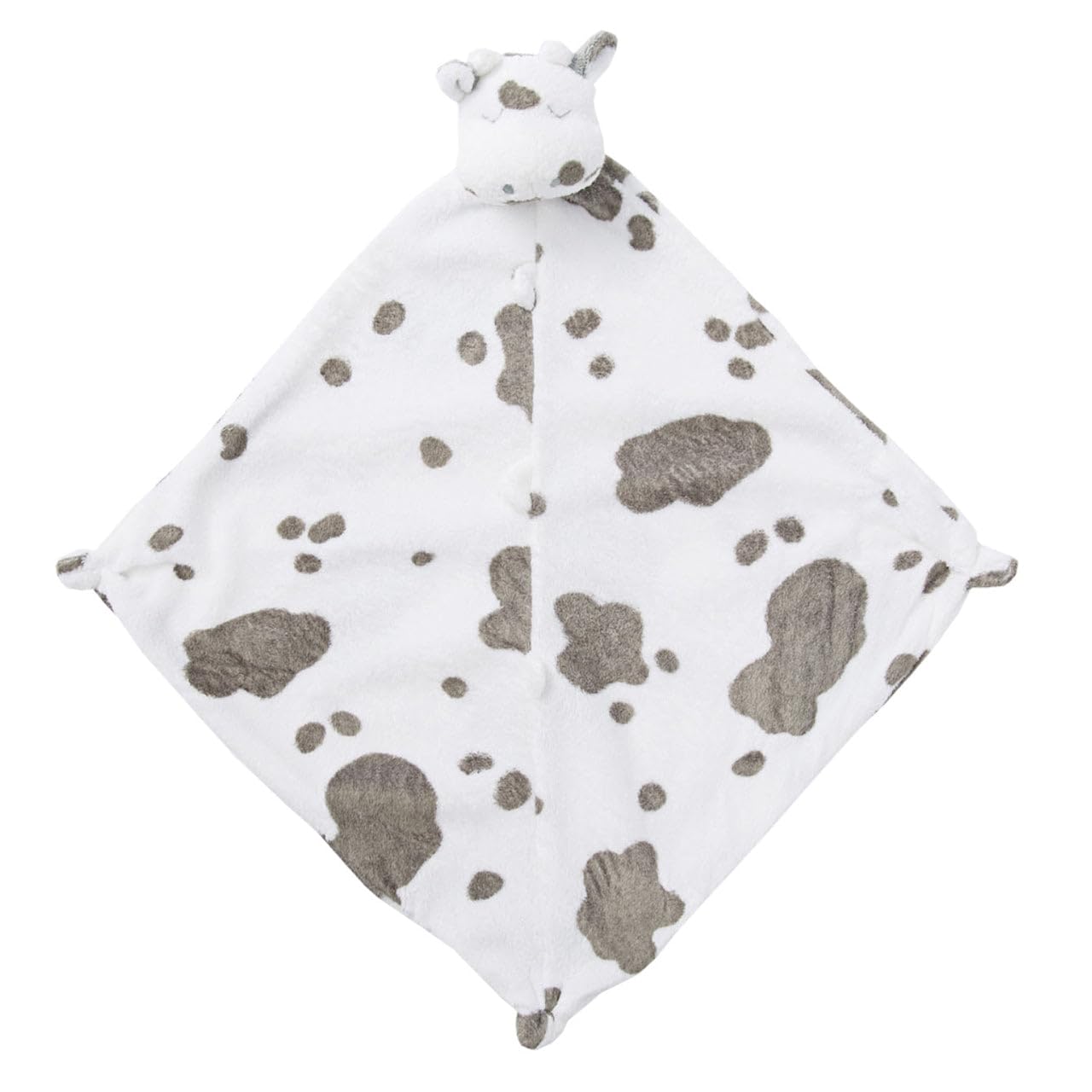 Angel Dear - White Cow, Blankie, White Cow With Grey Spots, 1 Count (Pack Of 1)