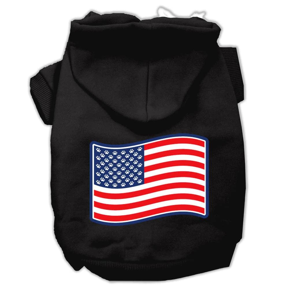 Mirage Pet Products Paws & Stripes Screen Print Pet Hoodies, Medium, Brown