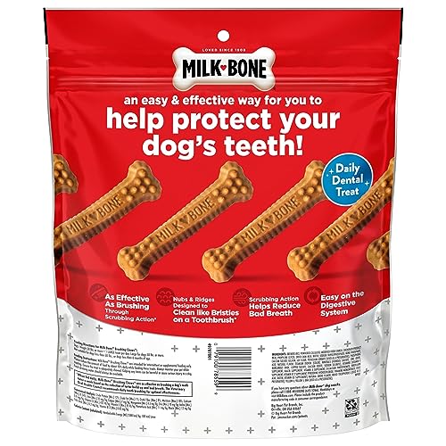 Milk-Bone Original Brushing Chews 18 Large Daily Dental Dog Treats Scrubbing Action Helps Clean Teeth