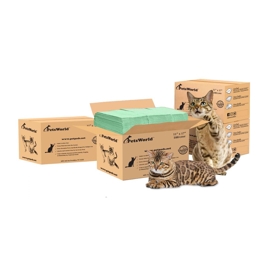 Petsworld Multi Cat Pad Refills For Cats Breeze Litter System, Ultra-Absorbent, Quick Dry - (400 Count, Fresh Scented)