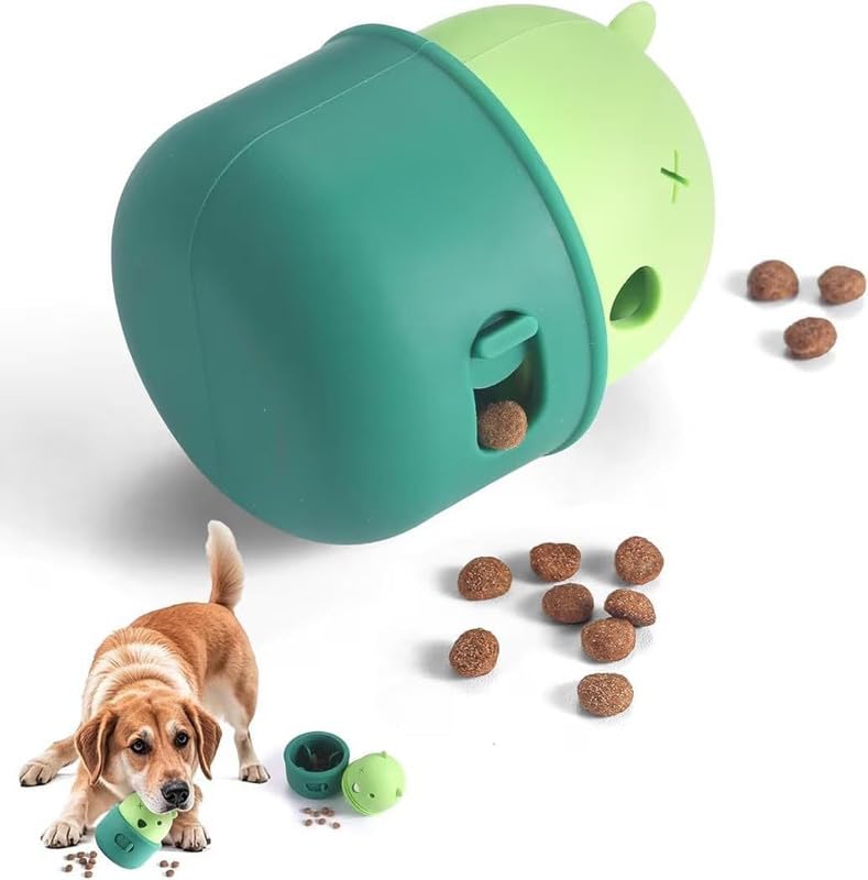 GION Interactive Pet Food Leakage Toy, Smart Treat Dispenser Ball for Dogs and Cats, Multi Color, Food Leakage Training Device