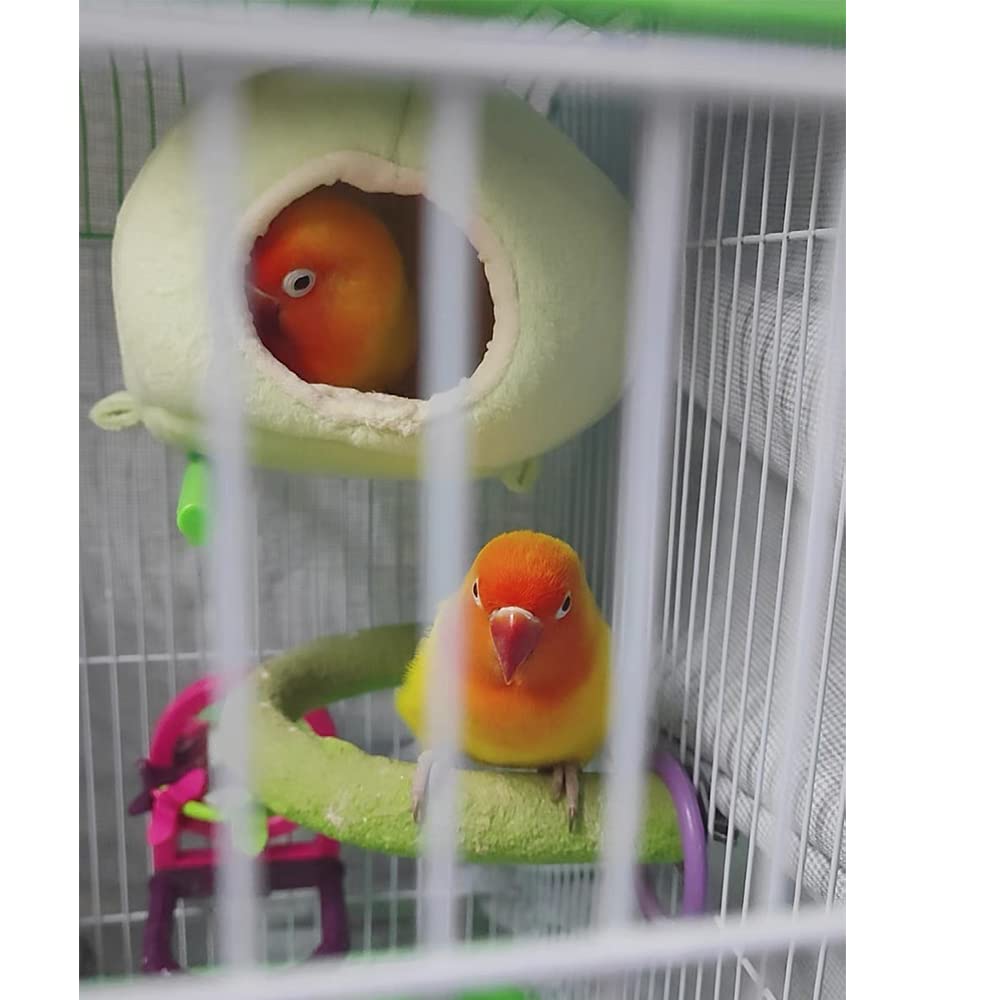 Aniac Pet Winter Hanging Fruit House Hammock Warm Bed Nest Accessories For Hamster Guinea Pig Hedgehog Chinchilla And Small Animals (Green)