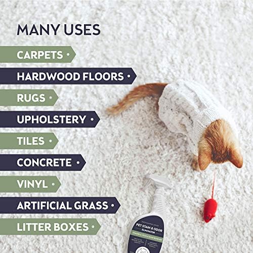 Smiling Paws Pets Cat & Dog Urine Odor Eliminator | Cat Urine Enzyme Cleaner Destroyer | Pet Urine Enzyme Cleaner | Pet Odor Eli