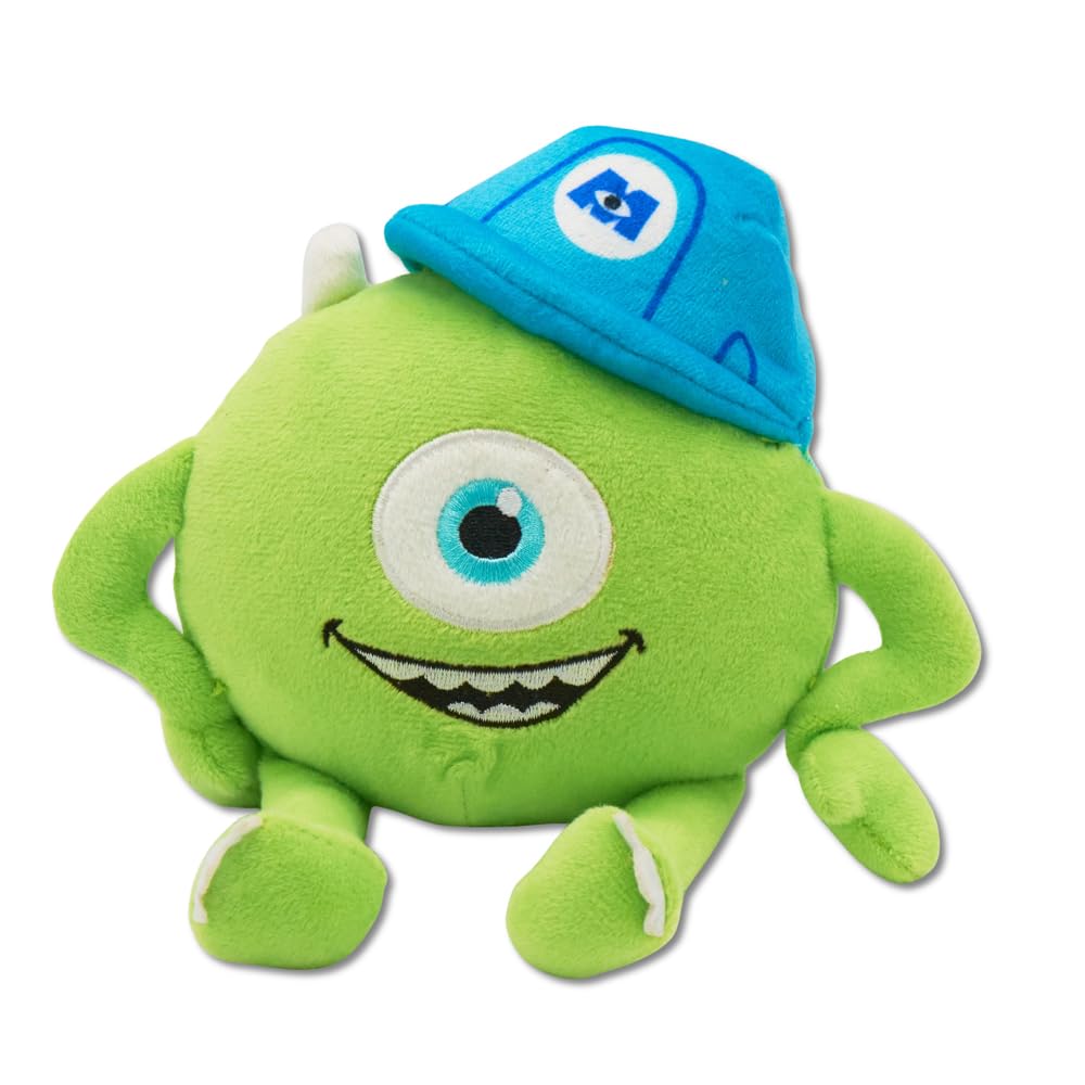 Buckle-Down Disney Dog Toy, Monsters Inc Mike Full Body Sitting Pose Pet Toy, Plush