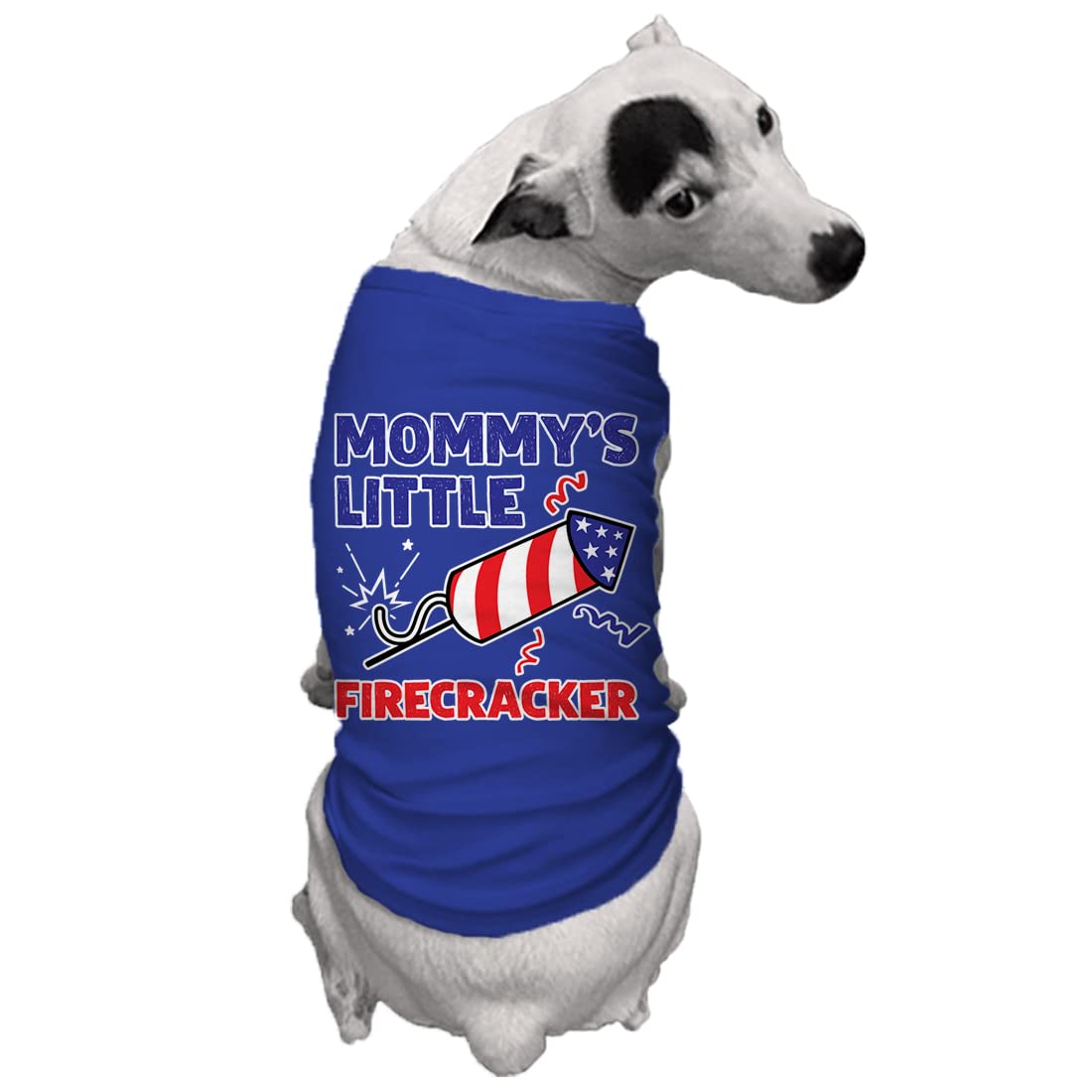 Mommy'S Little Firecracker - Usa Independence Day 4Th Of July Dog Shirt (Royal Blue, 3X-Large)