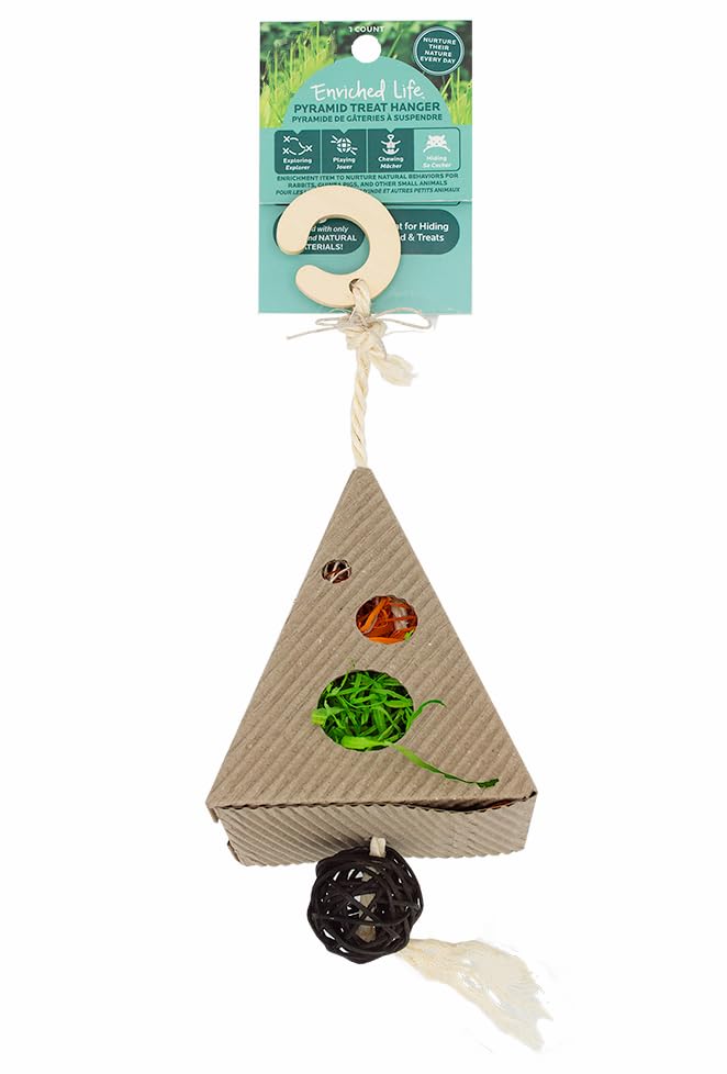 Enriched Life Pyramid Treat Hanger Small Pet Toy | Playful Chews for Rabbits, Guinea Pigs and Other Small Animals