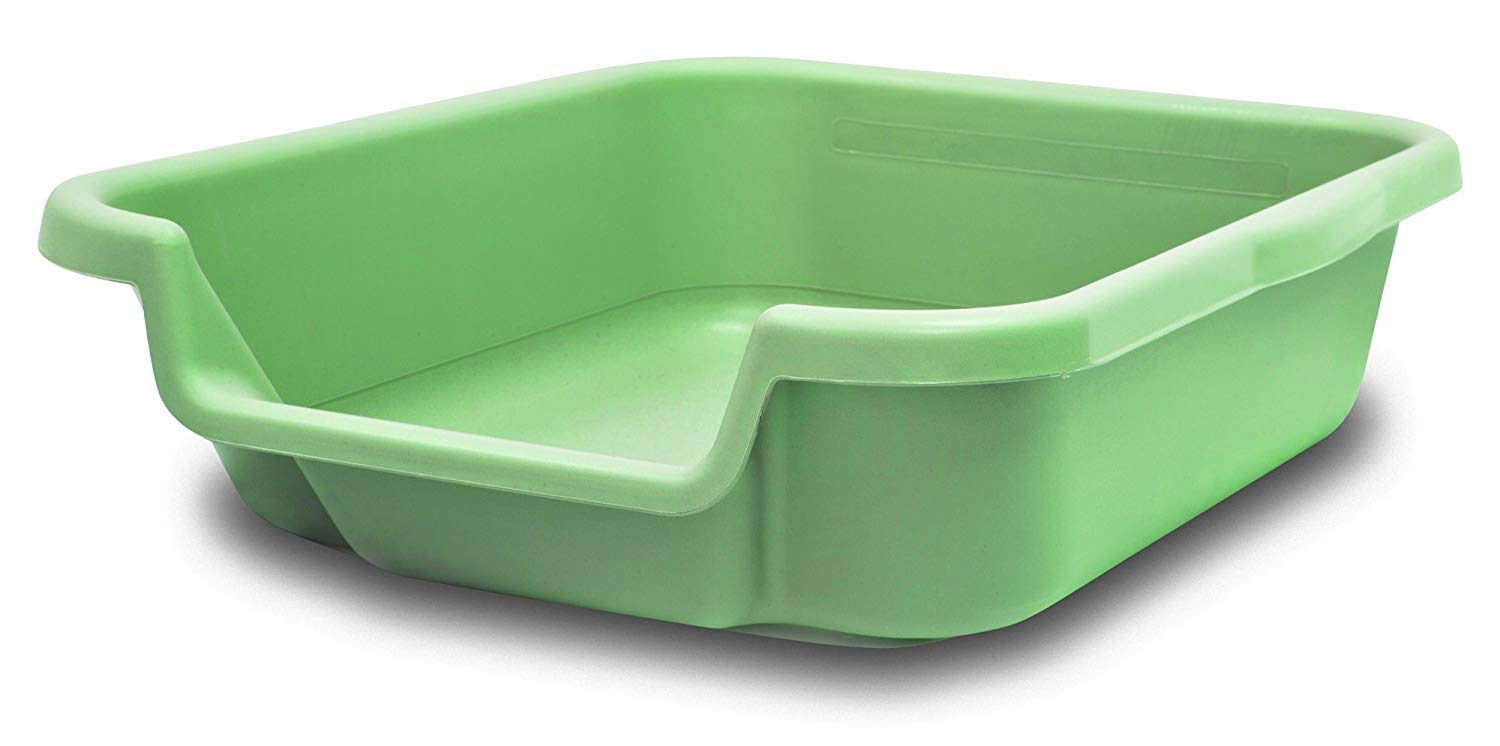 Puppygohere Dog Litter Box, Apple Green Color, Small Size, Durable & Pet Safe Puppy Litter Box, Indoor Open Top Entry Dog Litter Pan, Comfortable For Dogs, Great For Small Dogs Up To 6 Lbs