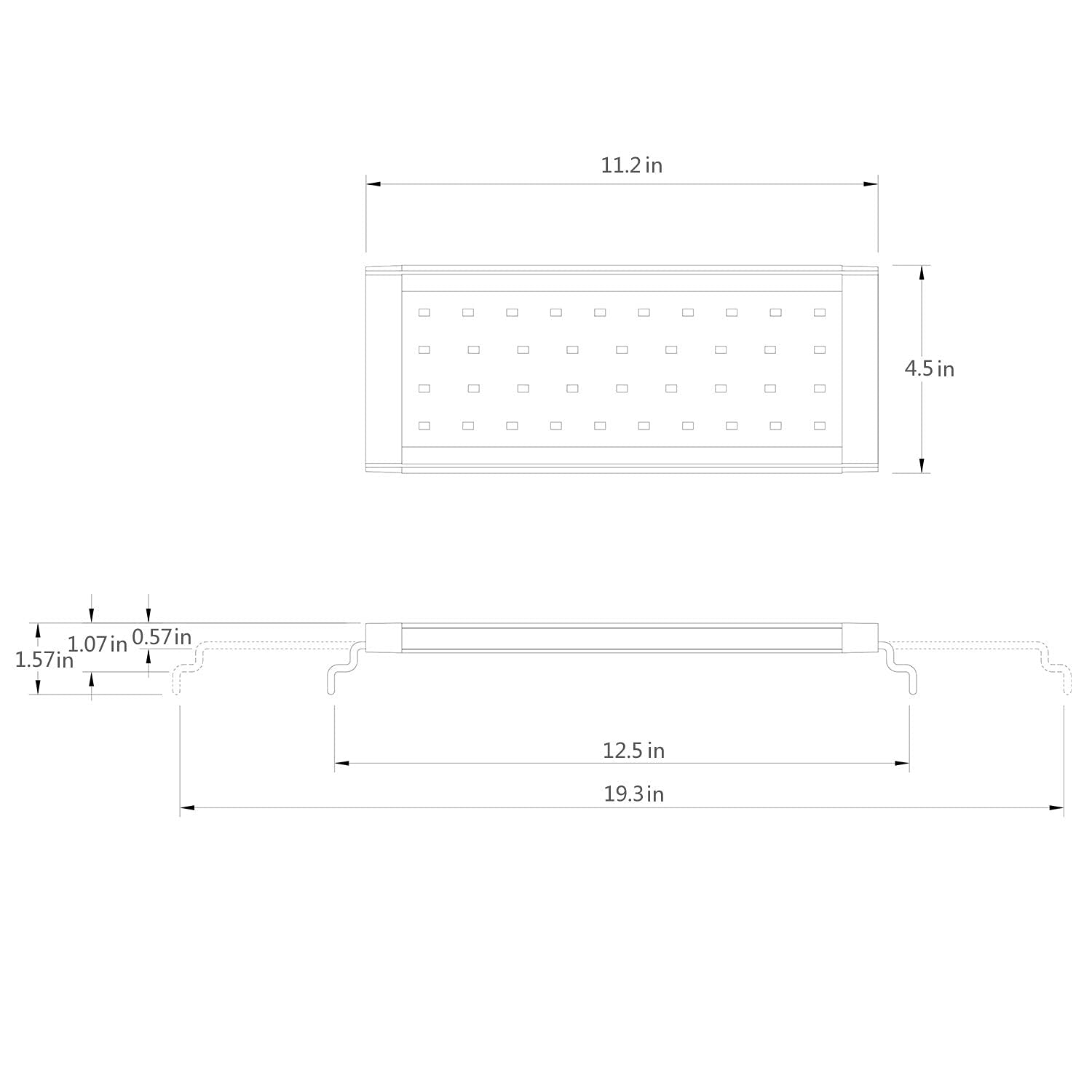 Water Rebirth Led Aquarium Light, Full Spectrum Fish Tank Led Light With Aluminum Alloy Shell Extendable Brackets (12-18 In)