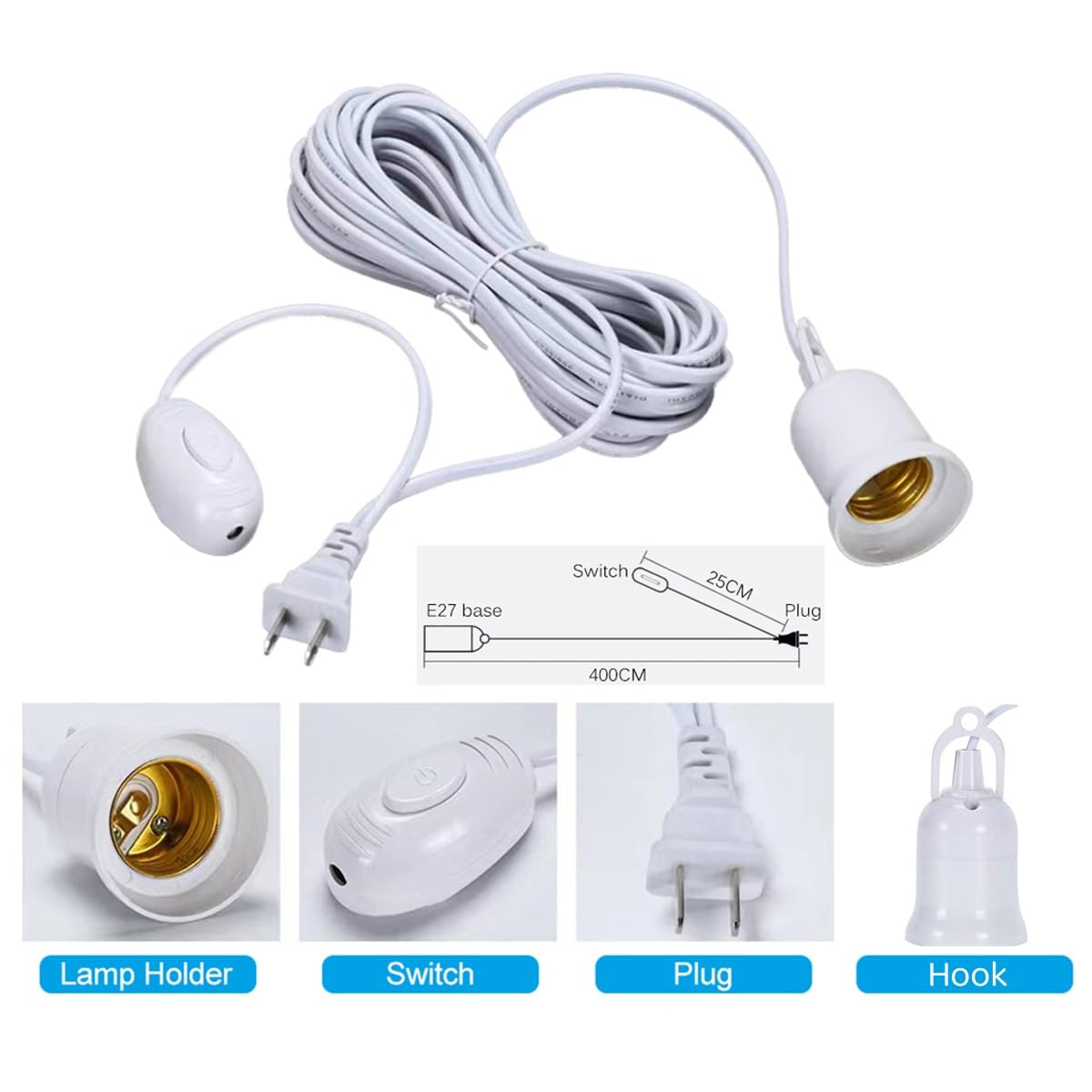 LED Aquarium Lights Bulb 18W Saltwater Fish Tank Light Full Spectrum Aquatic Plants Grow Lamp Refugium Light with UV Blue White