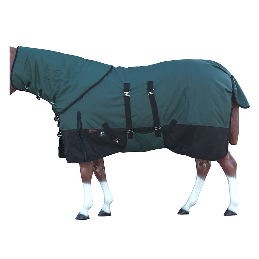 HILASON 1200D Waterproof Winter Horse Turnout Blanket Neck Cover Belly Wrap | 72 in