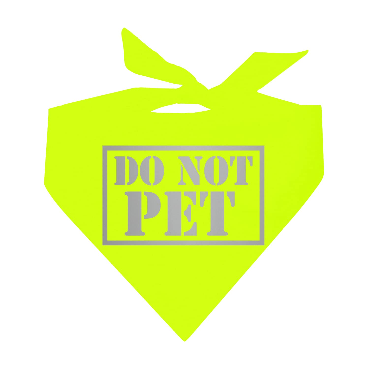 Do Not Pet Reflective High Visibility (Hi Vis) Night Safety Neon Dog Bandana (Neonyellow, Os 834)