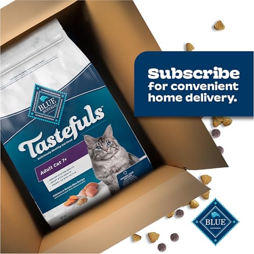 Blue Buffalo Tastefuls Adult 7+ Natural Dry Cat Food, Chicken 7lb bag