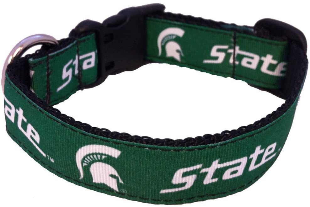 College Dog Collar (Large, Michigan State)