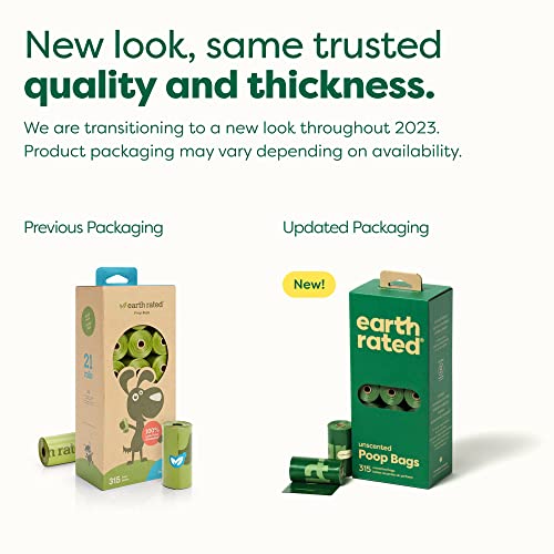 Earth Rated Dog Unscented Bag 21 Roll 315 Count