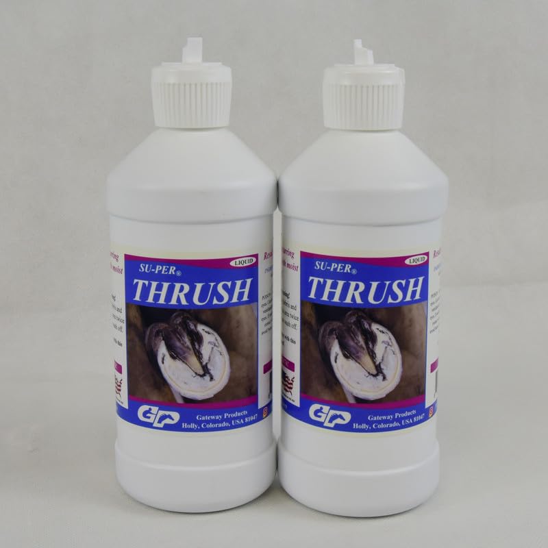SU-PER Thrush Treatment Aid for Horses - Helps with Recurring Horse Thrush - Horse Hoof Thrush Care - 1 Pint, (2 Pack)