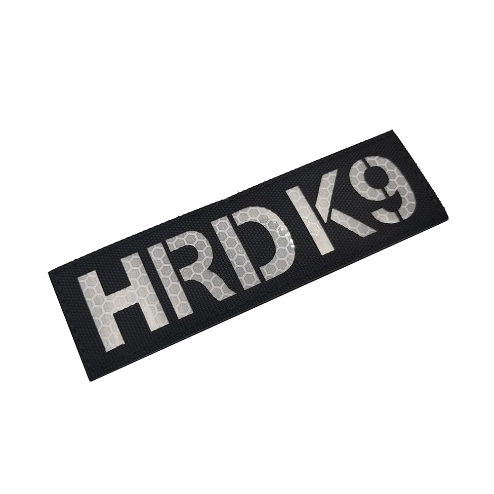 2Pc Reflective Patches Hrd K9 Dog Vest Patches Removable Patches With Hook Backing For Animal Vest Harnesses, Collars, Leashes (