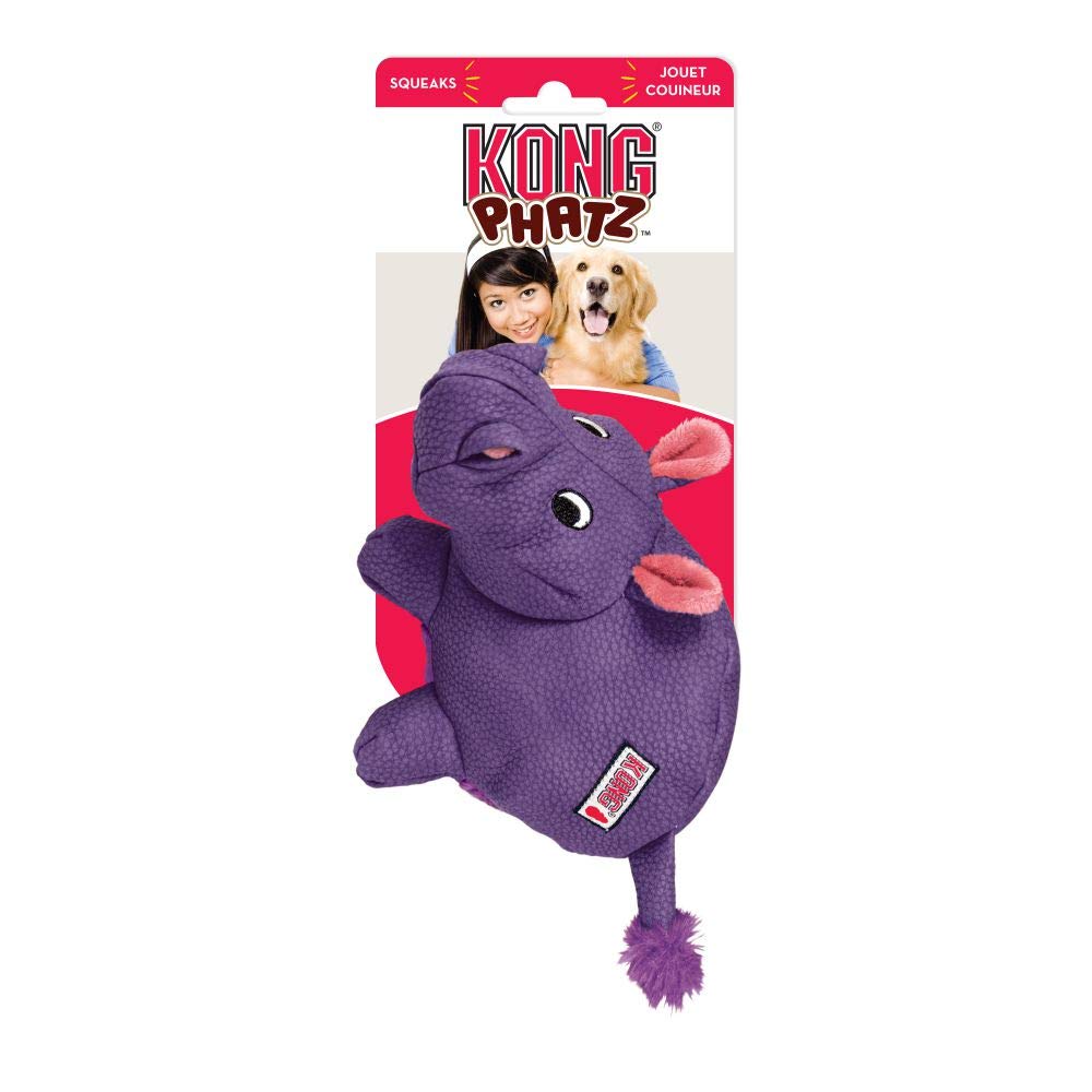 KONG Phatz™ Hippo Dog Toy - Medium, Plastic, No Color, Model RPA21