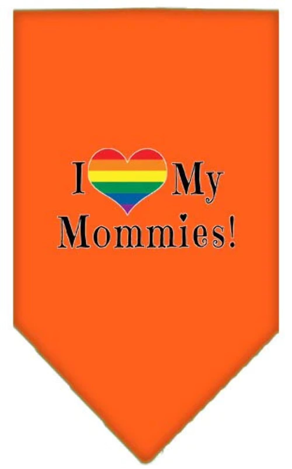 Mirage Pet Products I Heart My Mommies Screen Print Bandana Grey Large