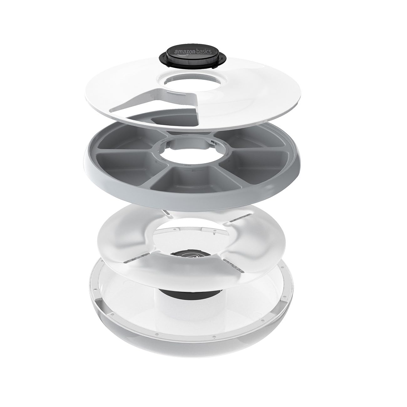 Amazon Basics Automatic Pet Feeder With Cooling Pack, 31.5 X 31.5 X 8.3Cm, White