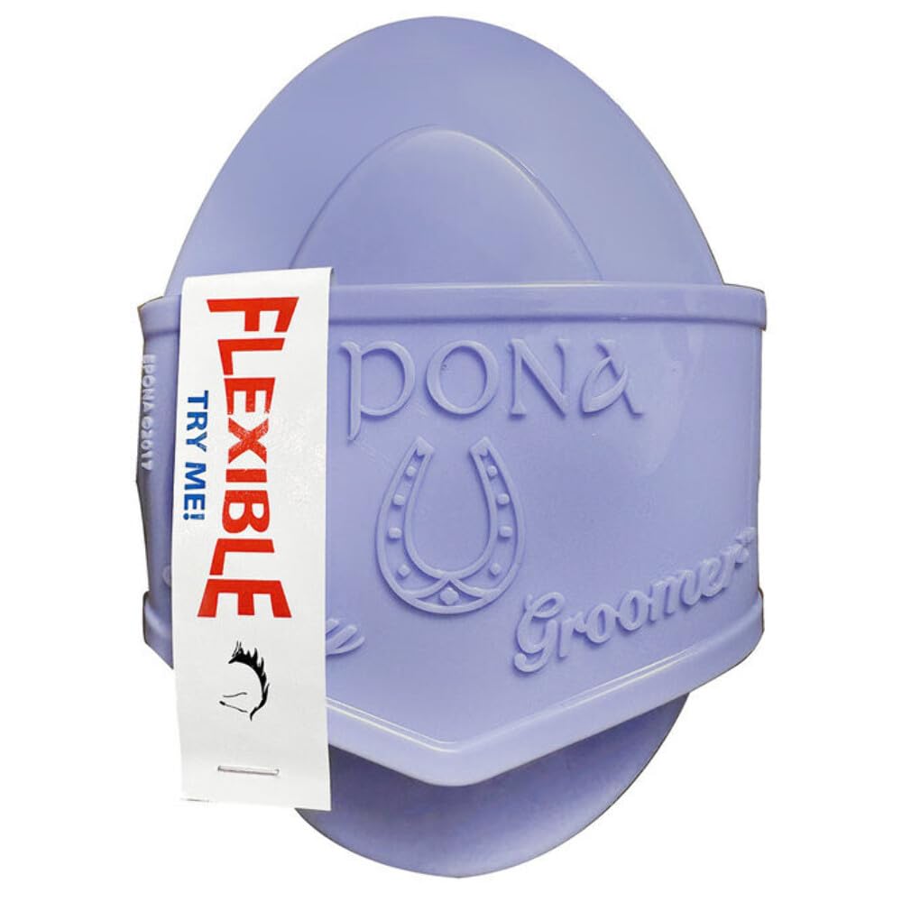 Epona Flexible Glossy Curry Comb For Horses - Lavender, Hot Pink, Grey - Unisex Adult Horse Owners/Handlers