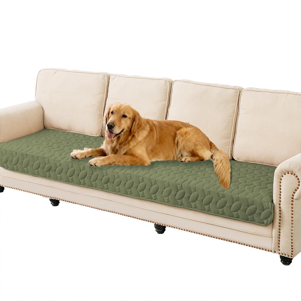 Ameritex Waterproof Pet Bed Cover Anti-Slip Dog Bed Blanket for Sofa and Furniture Waterproof New Pattern Design (Green, 30x80 I