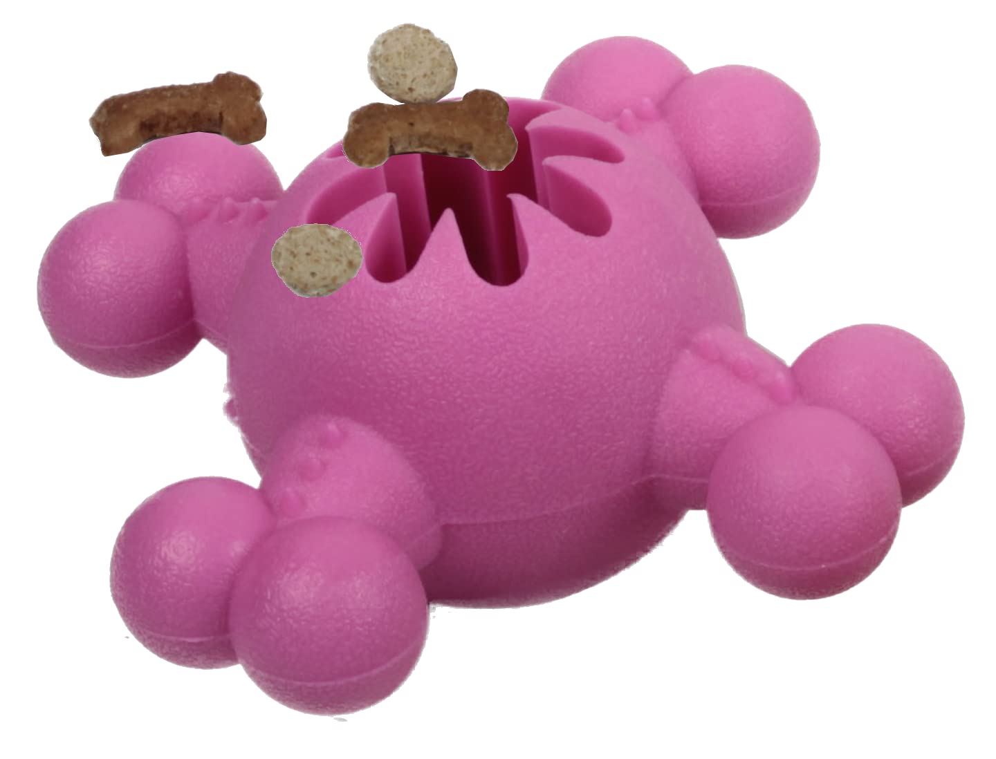 Pet Life  'Quadra-Bone' TPR Treat Dispensing Durable Dog Toy