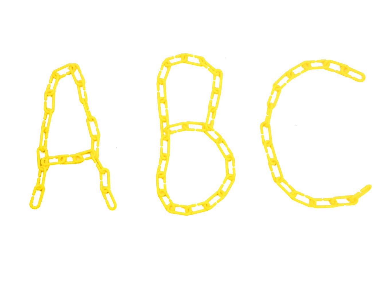 Hyamass 200Pcs Yellow C-Clips Chains Hooks Plastic Chain Links C-Links Children'S Learning Toy Sugar Glider For Parakeets,Small Pet Rat Parrot Bird Toy Cage Swing Climbing Cage Toys