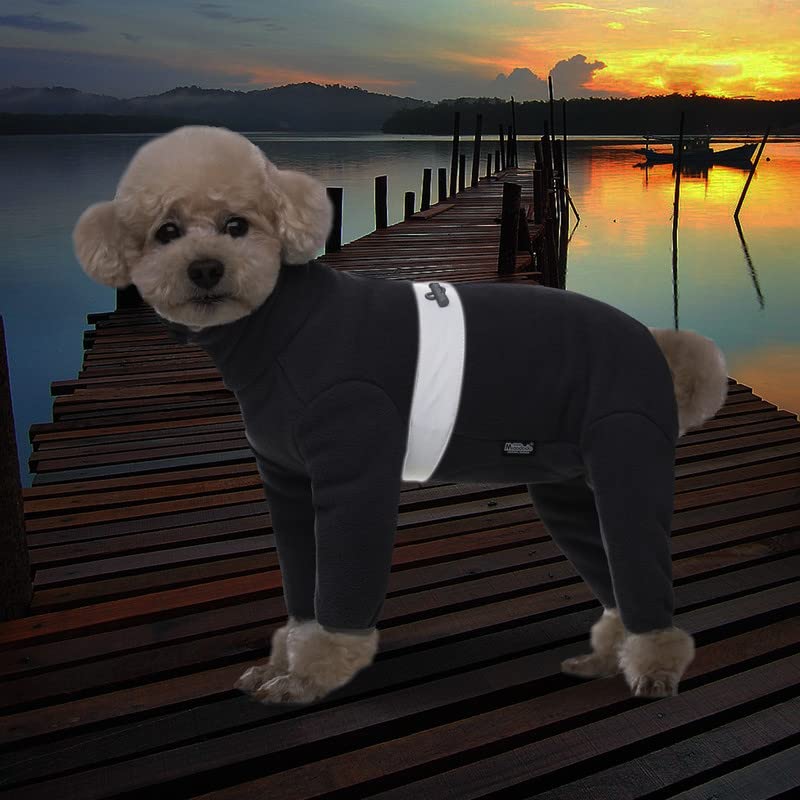Dog Coats For Small Dogs, Polar Fleece Dog Pajamas Bodysuit For Small Medium Dogs, Dog Winter Jacket Dog Sweater Dog Vest For Small Dog, Dog Four-Legged Warm Clothes