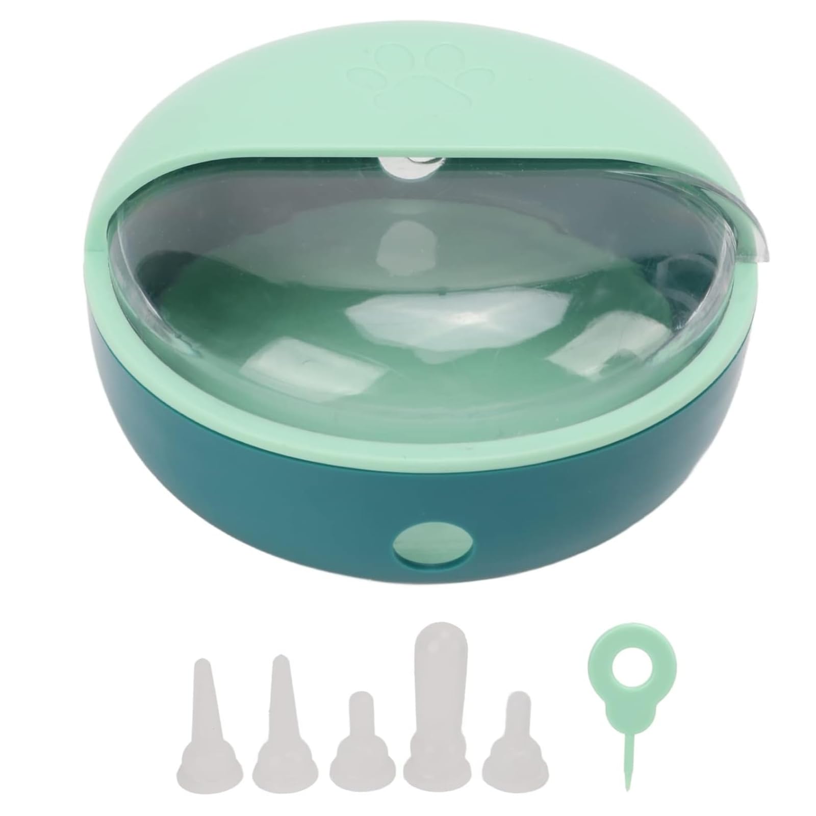 Emily Pets Pet Feeder, Simulation Curved Design Prevents Slipping, Puppy Milk Bowl For Rabbits And Kittens,Puppy (ColorGreen)